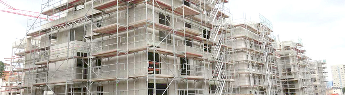 Fassadengerüste für Neubau-Josef Grund Gerüstbau GmbH