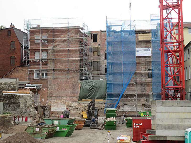 Hängegerüst Erfurt Bahnhofstraße 5 im Hinterhof
