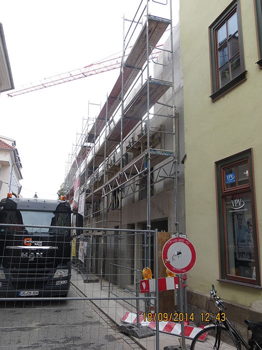 Neubau Bachmann Hotel in Erfurt, Ecke Futterstraße-Meienbergstraße